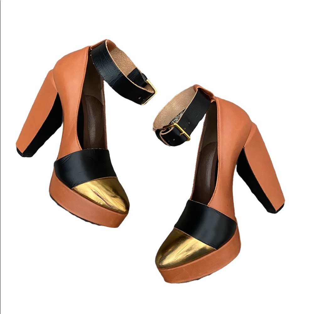 Marni  ankle strap 5" heel pumps size 6